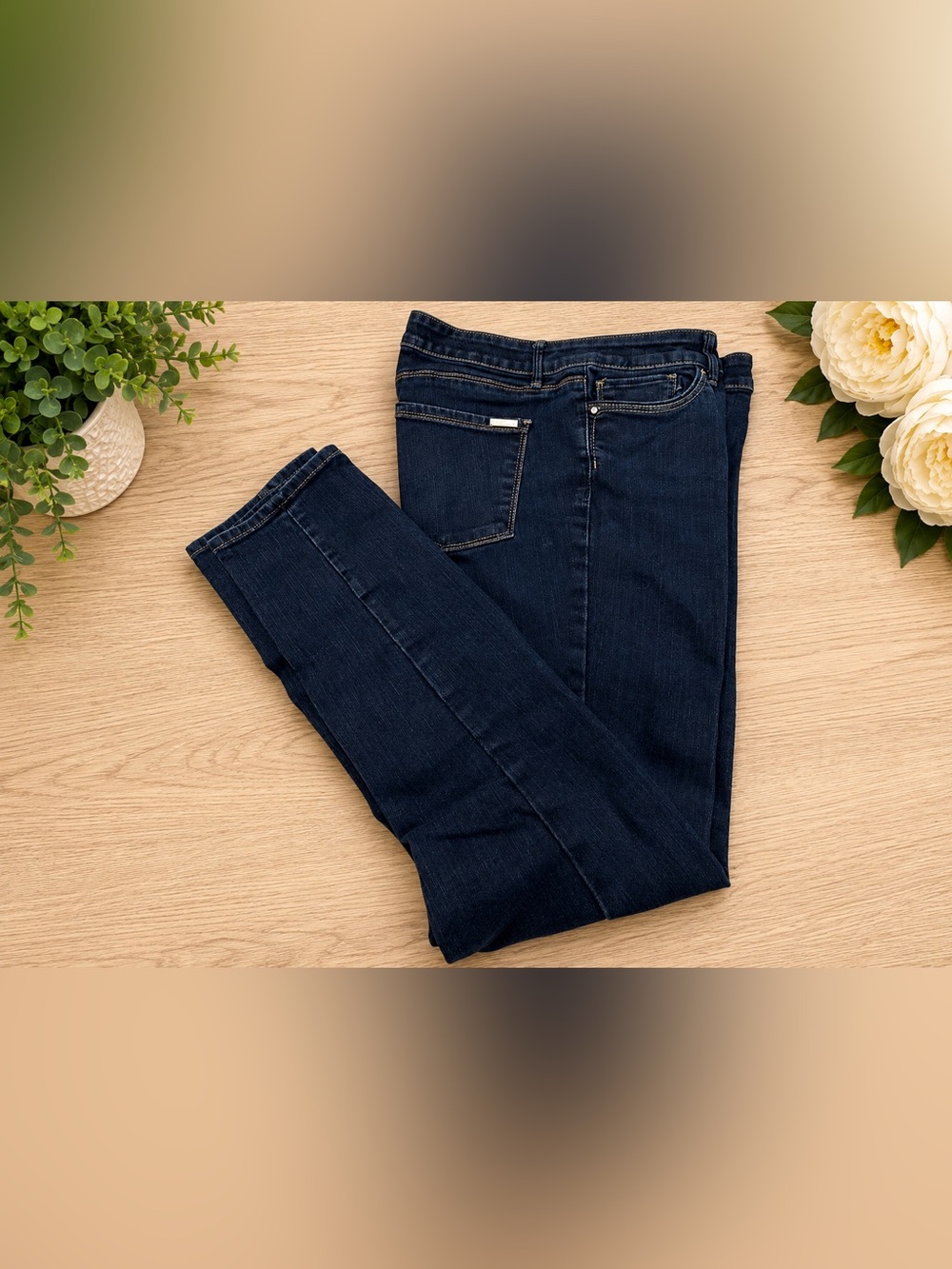White House Black Market Dark Blue Skinny Jeans